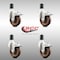 Service Caster 4 Inch 316SS High Temp Glass Filled Nylon 1-5/8 Inch Stem Caster Set Lock Brake SCC-SS316TTLEX20S414-GFNSHT-158-4 - alternate 4